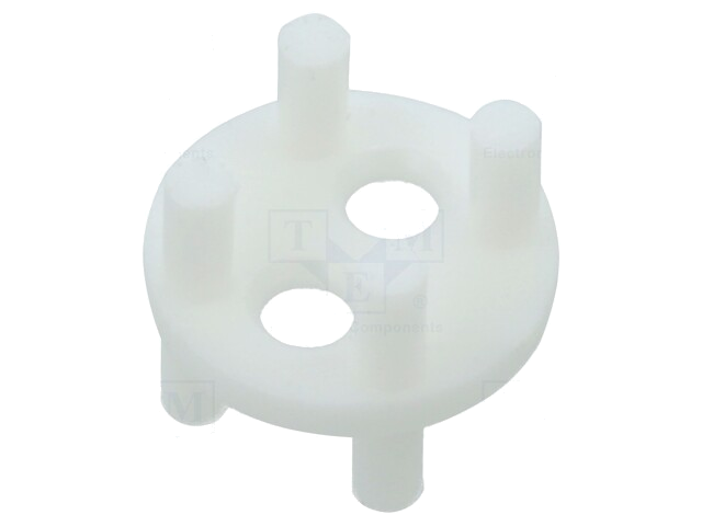 Afstandbus; LED; Øext: 6,4mm; ØLED: 3mm,5mm; L: 5,1mm; wit; UL94V-2 Afstandbus; LED; Øext: 6,4mm; ØLED: 3mm,5mm; L: 5,1mm; wit; UL94V-2